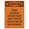 Signmission OSHA WARNING Sign, Food Allergy Do Not Heat Any Type, 14in X 10in Decal, 10" W, 14" L, Portrait OS-WS-D-1014-V-13201 - alternate 1